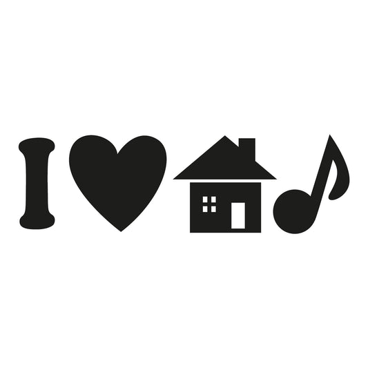 Autoaufkleber - I Love House Music - 210X70 mm