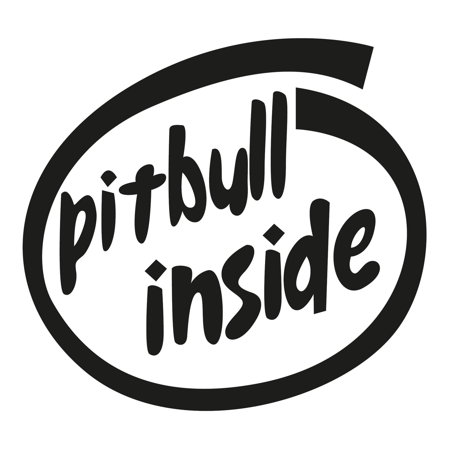 Autoaufkleber - Pitbull inside - 130x120 mm