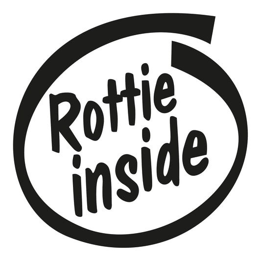 Autoaufkleber - Rottie inside - 120x120 mm