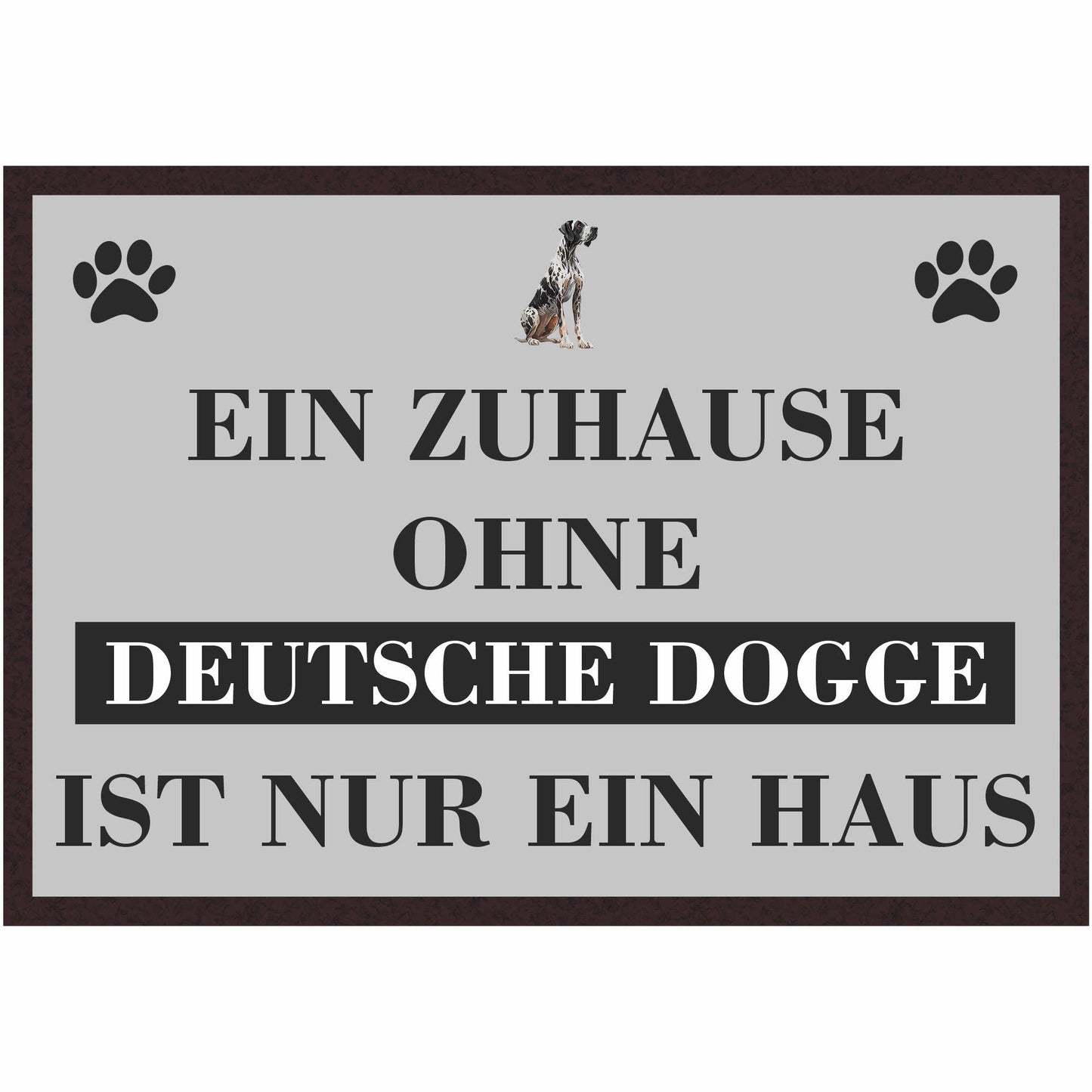 Fussmatte Hund - Deutsche Dogge - 50x35 cm mit lustigem Spruch