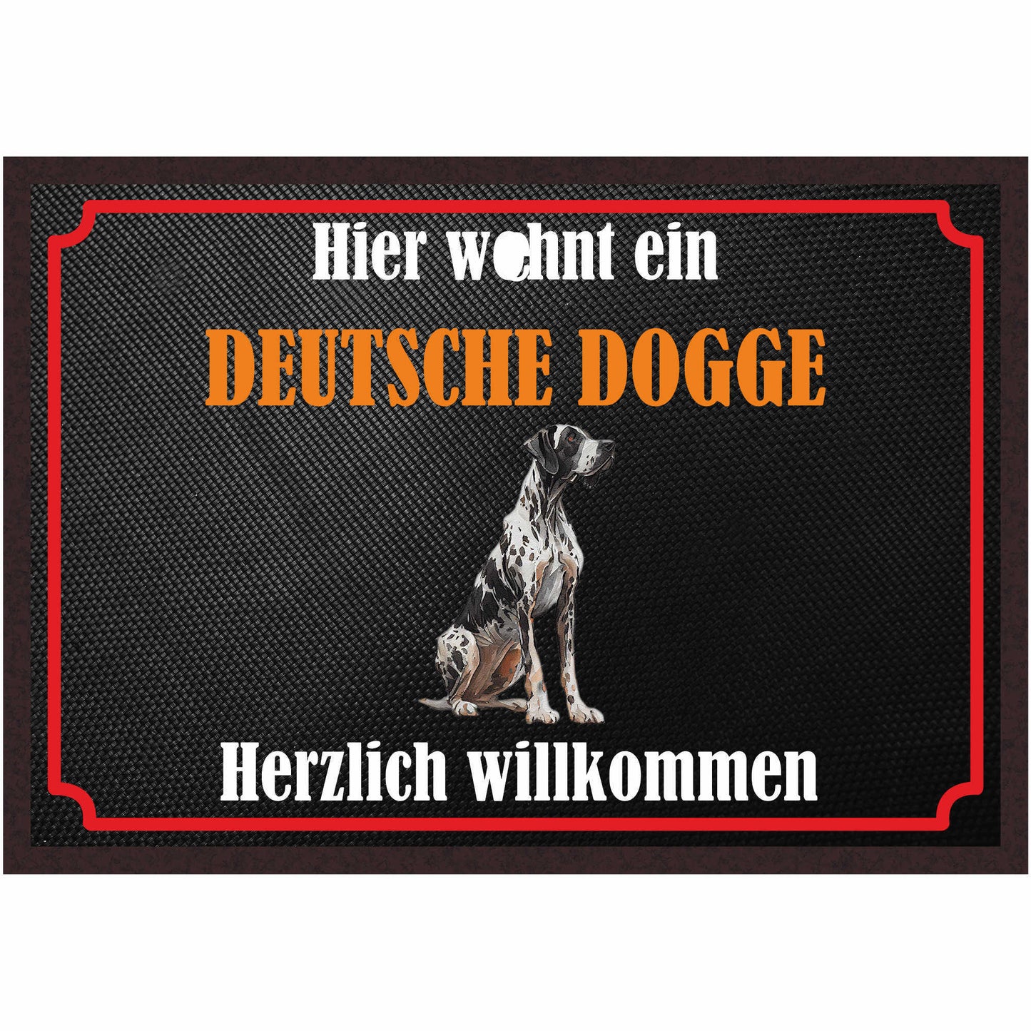 Fussmatte Hund - Deutsche Dogge - 50x35 cm mit lustigem Spruch