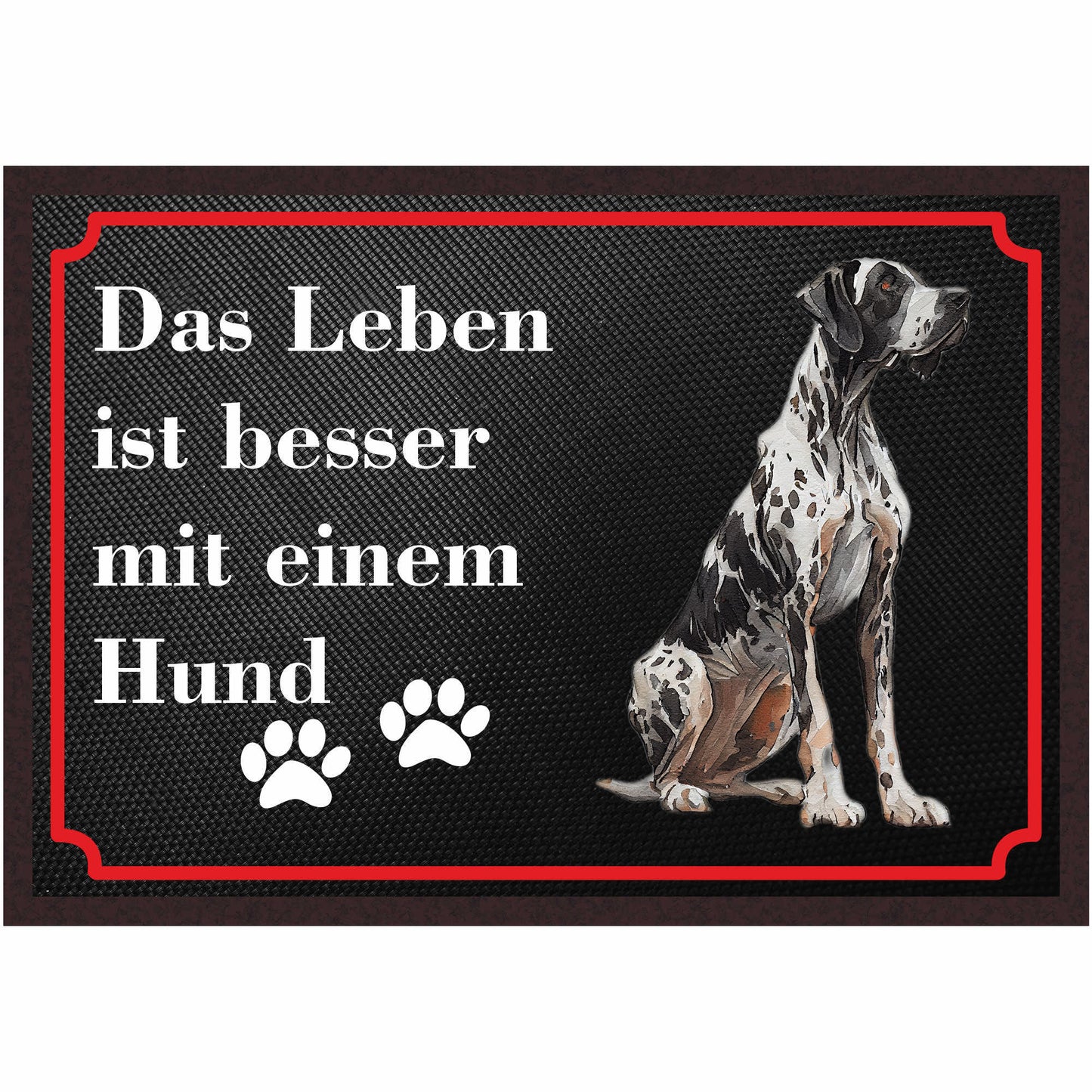 Fussmatte Hund - Deutsche Dogge - 50x35 cm mit lustigem Spruch