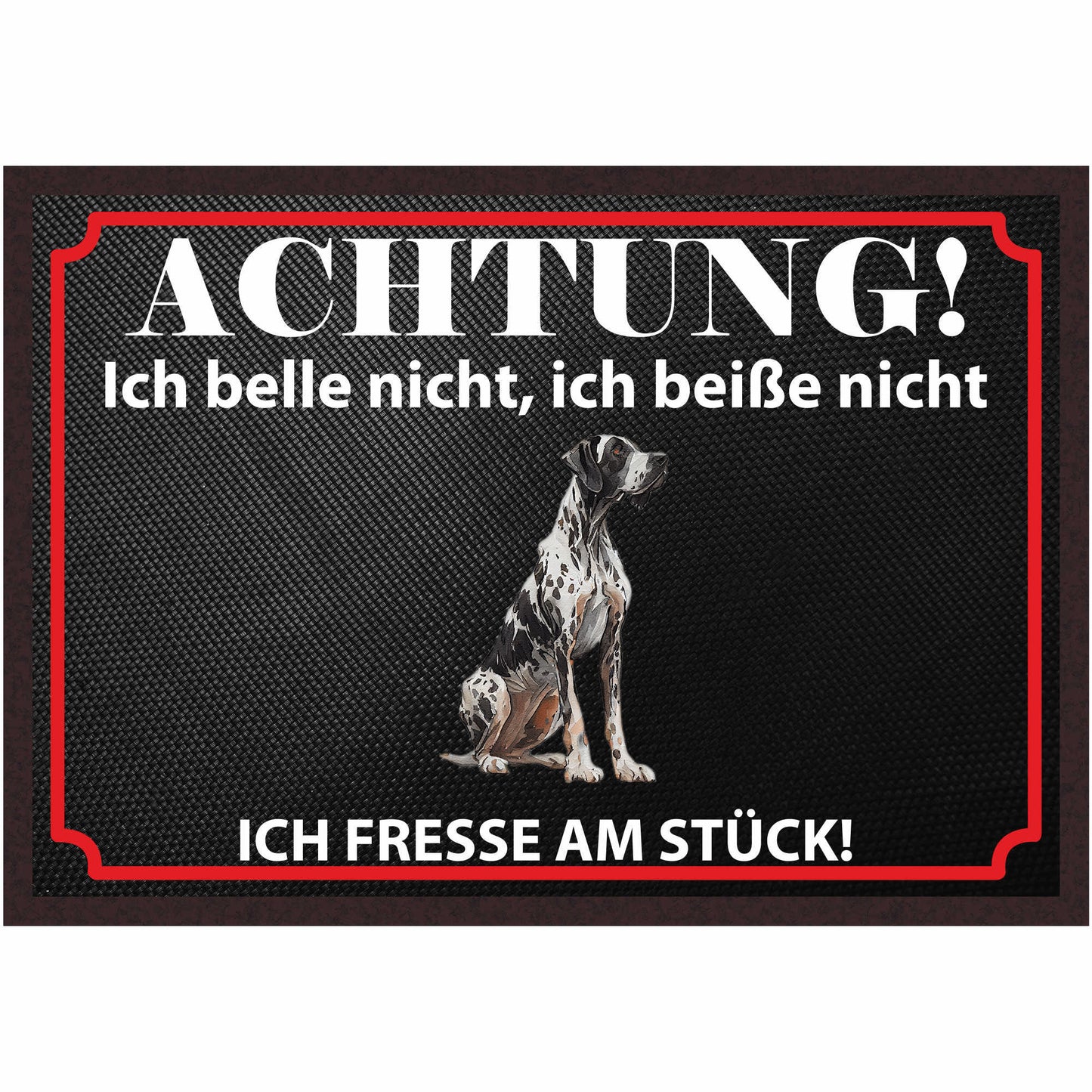 Fussmatte Hund - Deutsche Dogge - 50x35 cm mit lustigem Spruch