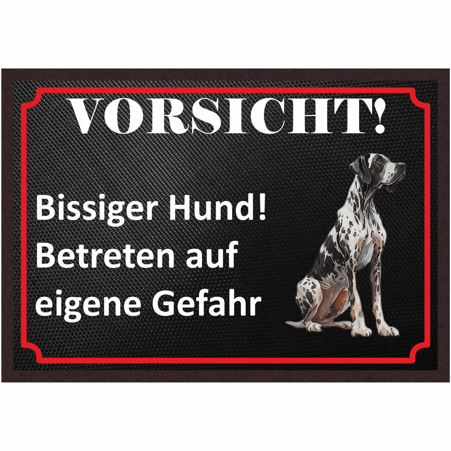 Fussmatte Hund - Deutsche Dogge - 50x35 cm mit lustigem Spruch