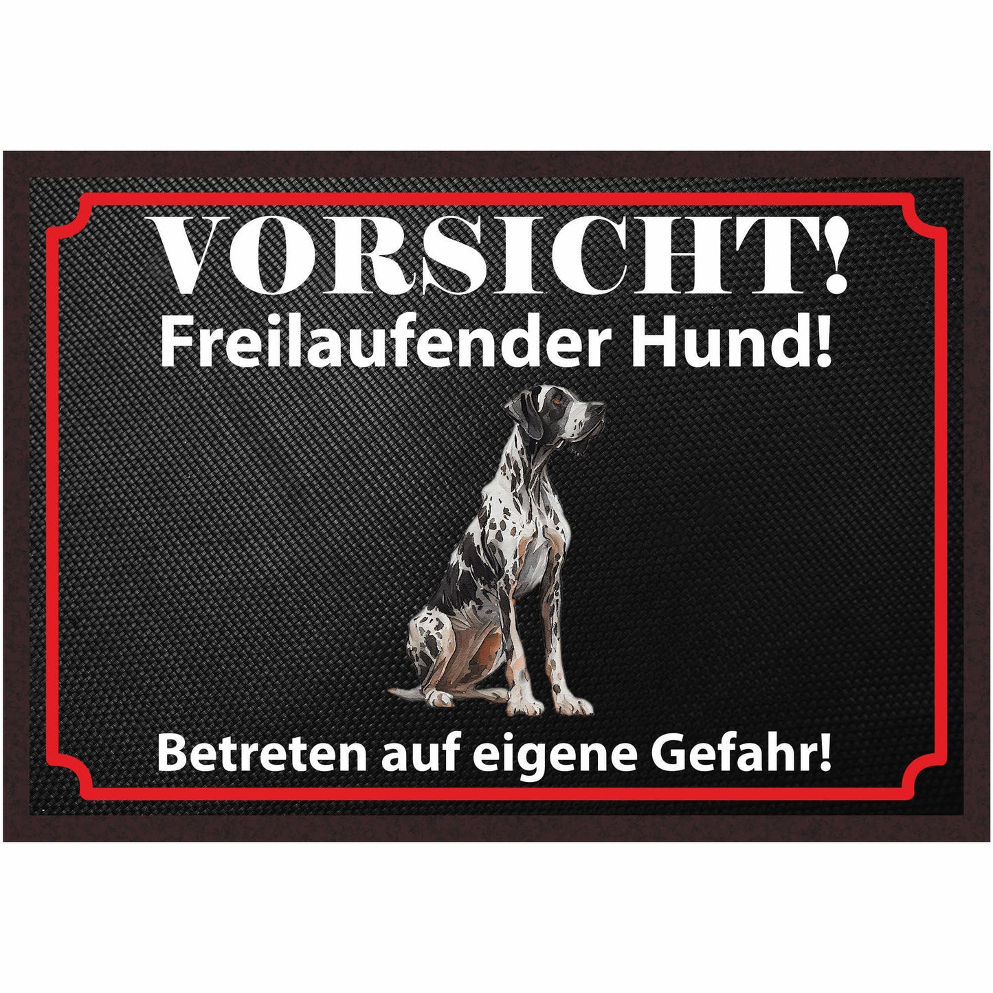 Fussmatte Hund - Deutsche Dogge - 50x35 cm mit lustigem Spruch