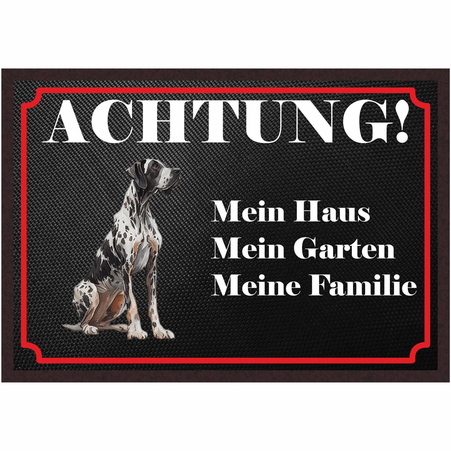 Fussmatte Hund - Deutsche Dogge - 50x35 cm mit lustigem Spruch