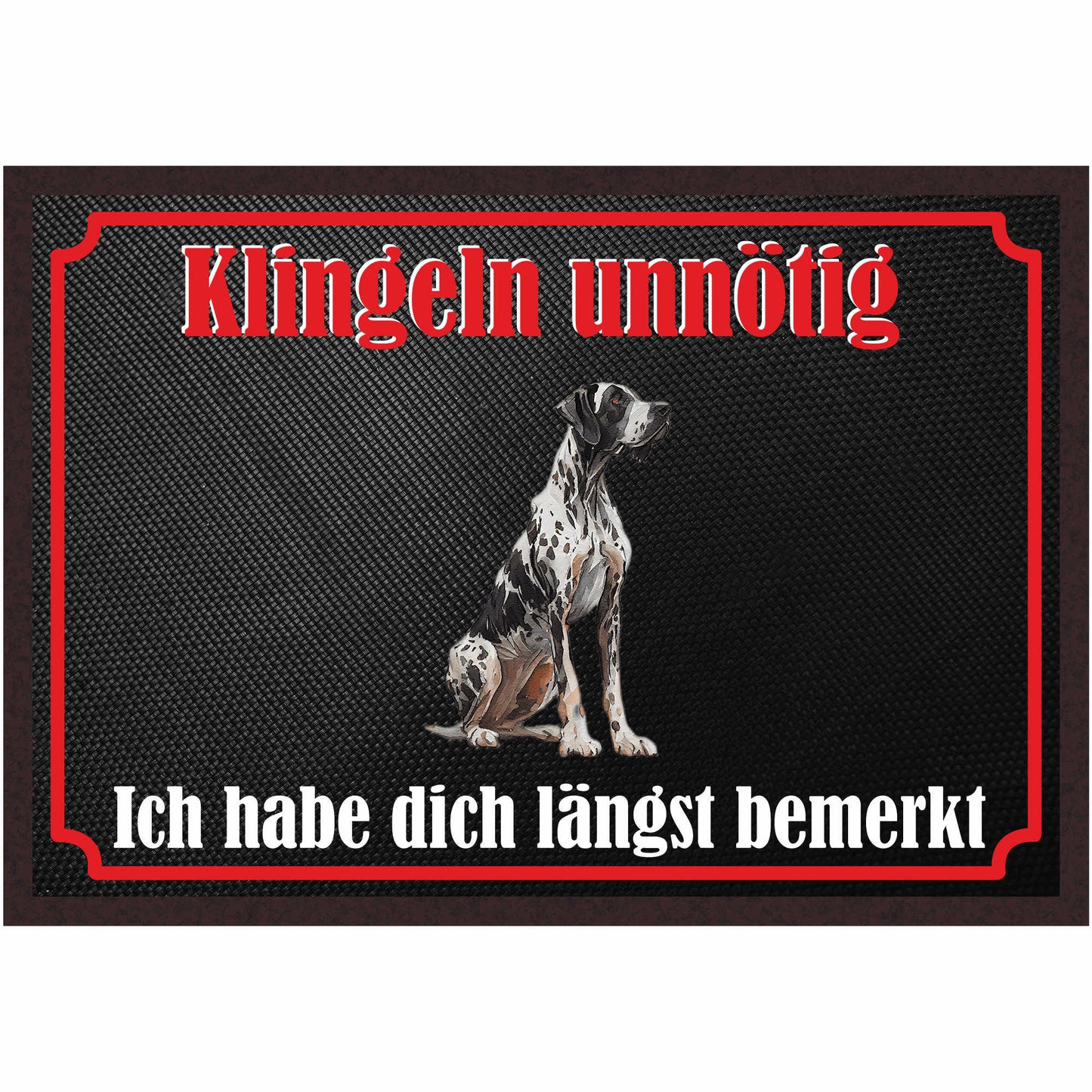 Fussmatte Hund - Deutsche Dogge - 50x35 cm mit lustigem Spruch