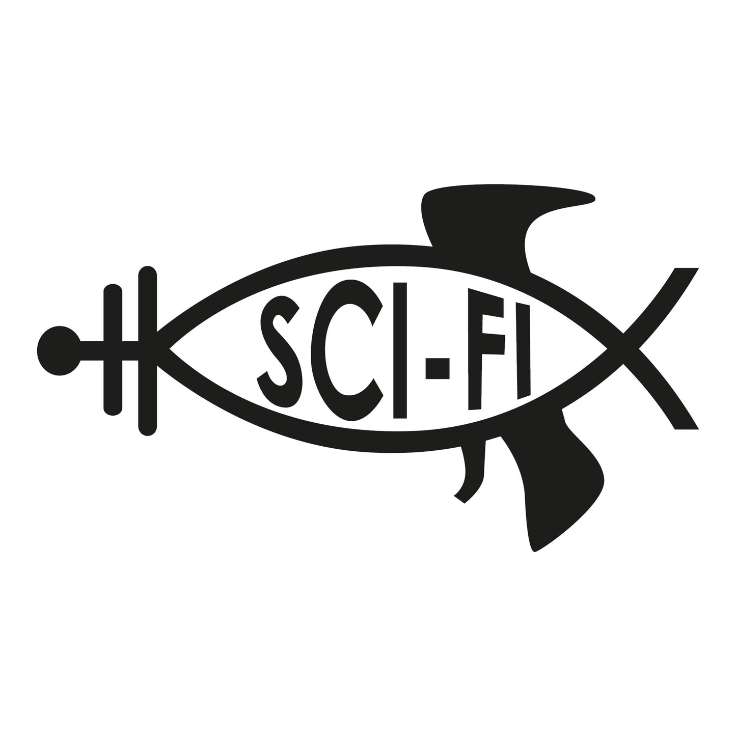 Autoaufkleber - Sci - Fi Fisch - 180x110 mm