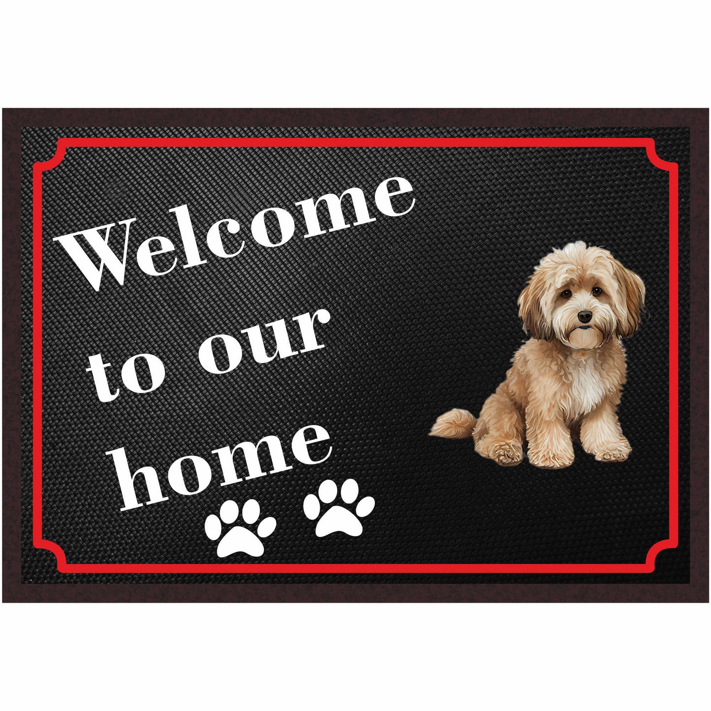 Fussmatte Hund - Maltipoo - 50x35 cm mit lustigem Spruch