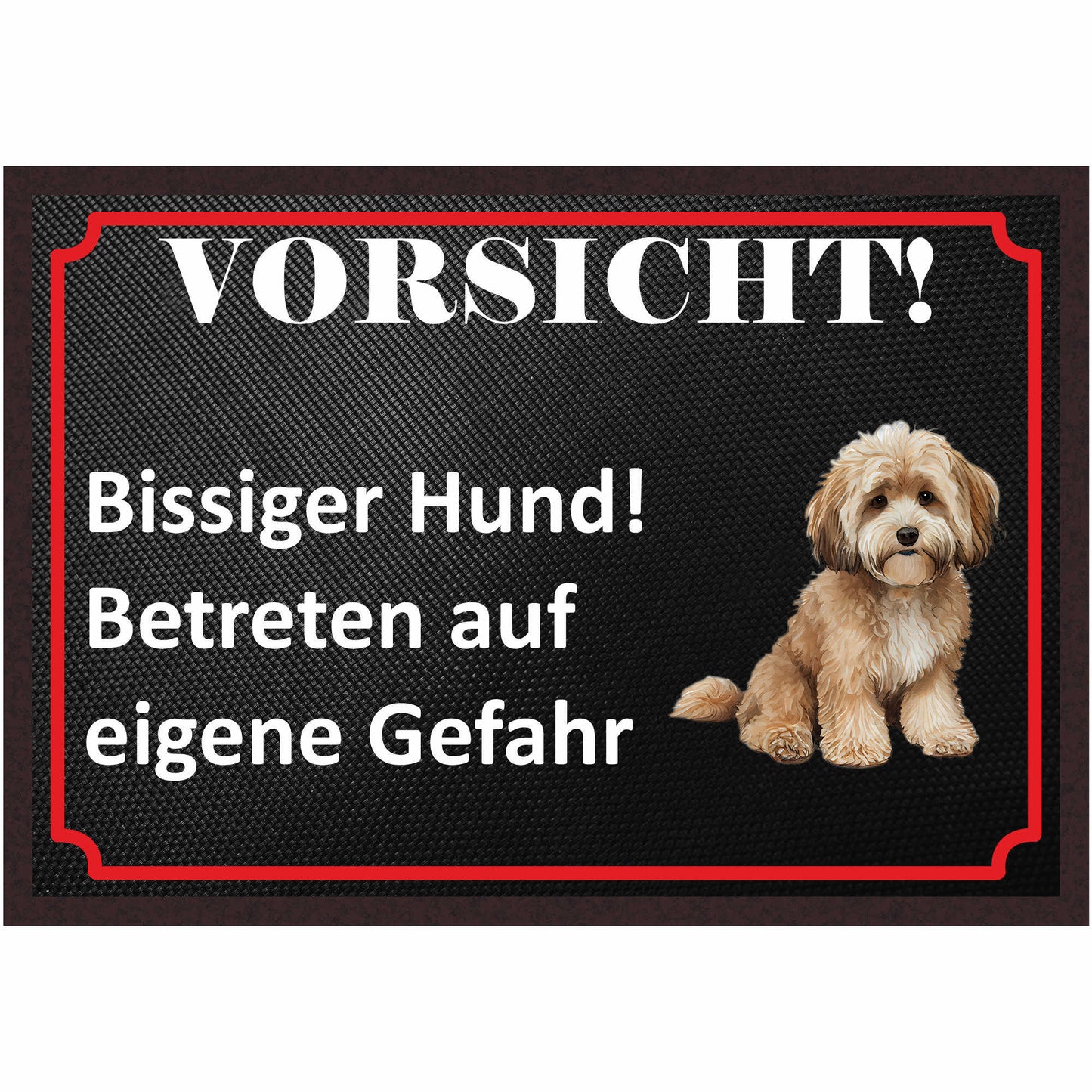 Fussmatte Hund - Maltipoo - 50x35 cm mit lustigem Spruch