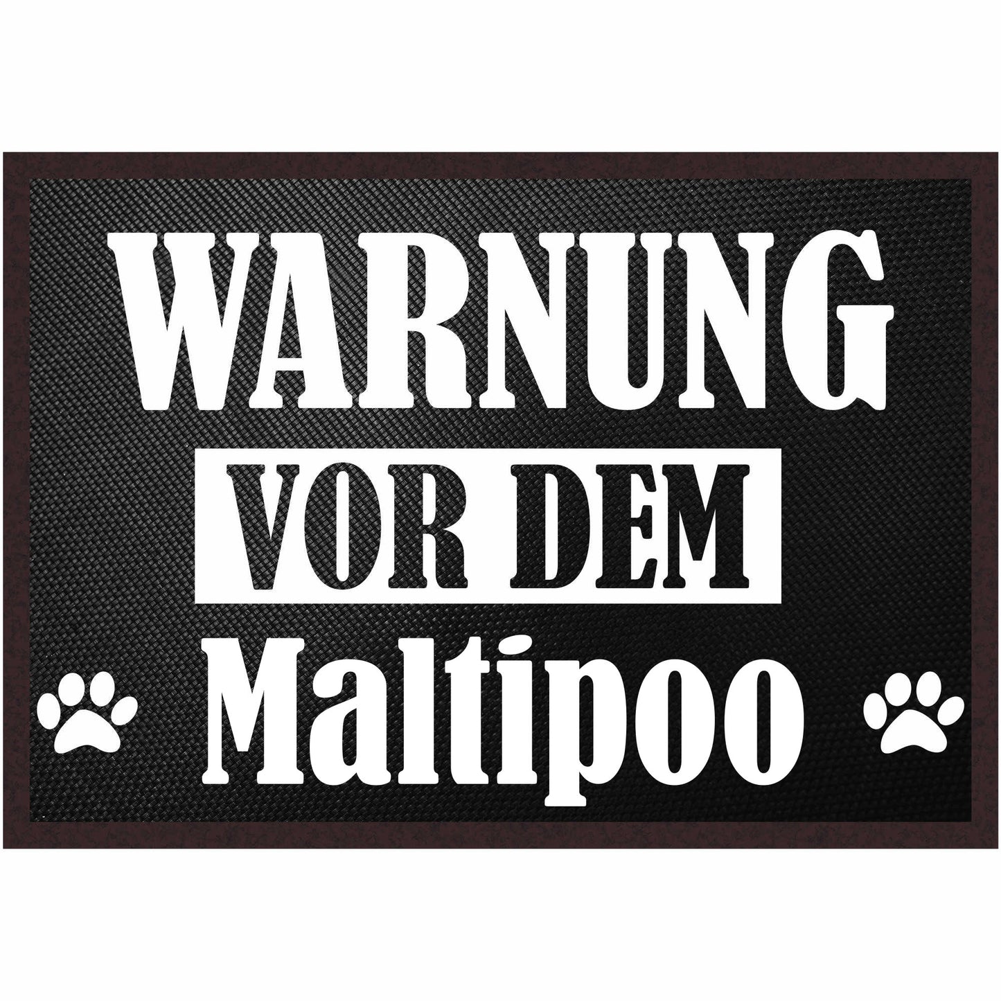 Fussmatte Hund - Maltipoo - 50x35 cm mit lustigem Spruch