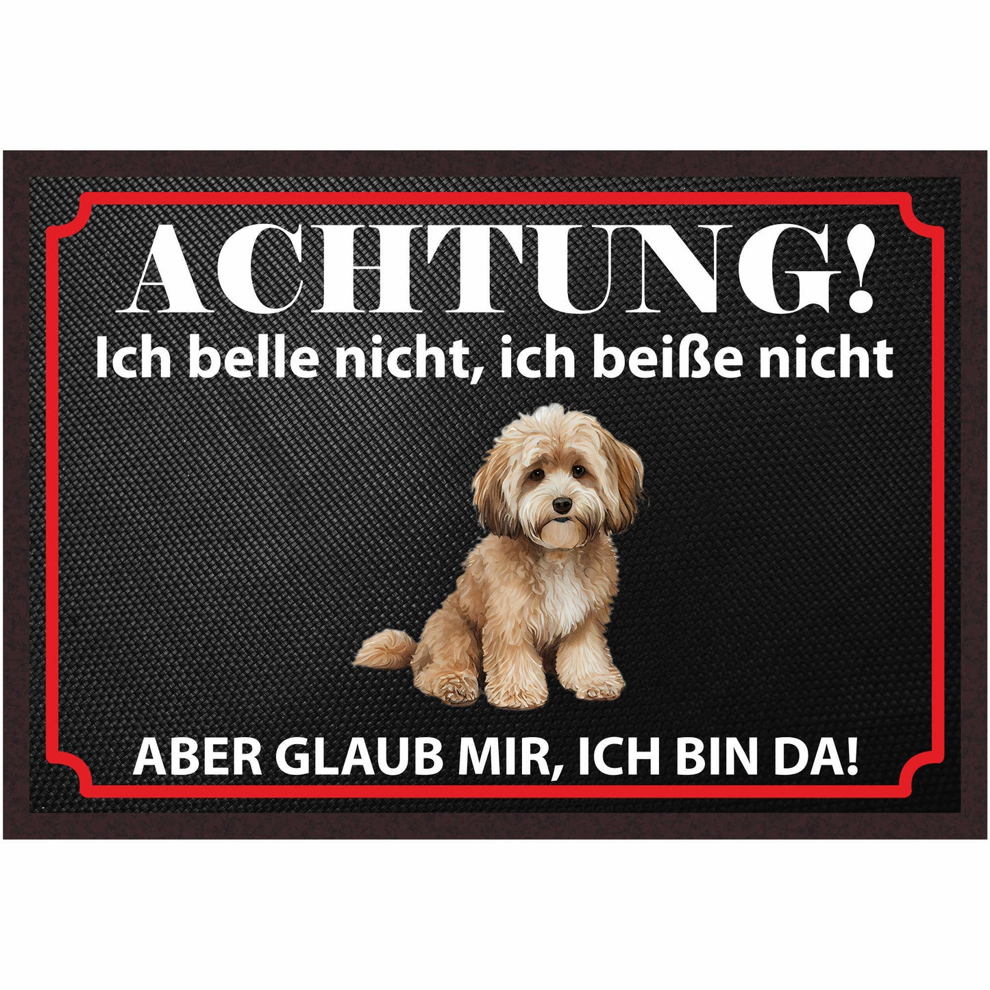 Fussmatte Hund - Maltipoo - 50x35 cm mit lustigem Spruch