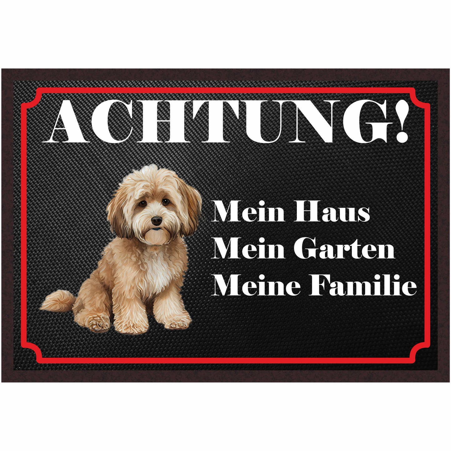 Fussmatte Hund - Maltipoo - 50x35 cm mit lustigem Spruch