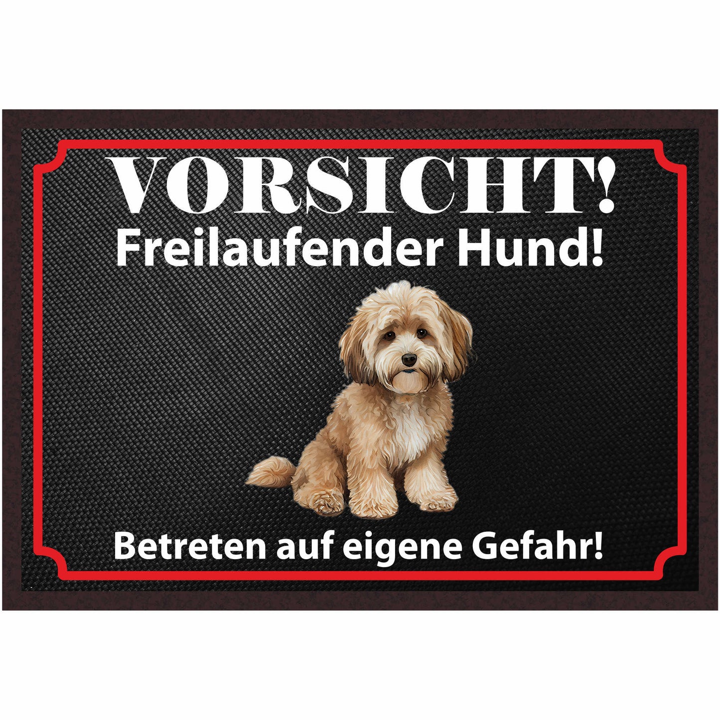 Fussmatte Hund - Maltipoo - 50x35 cm mit lustigem Spruch