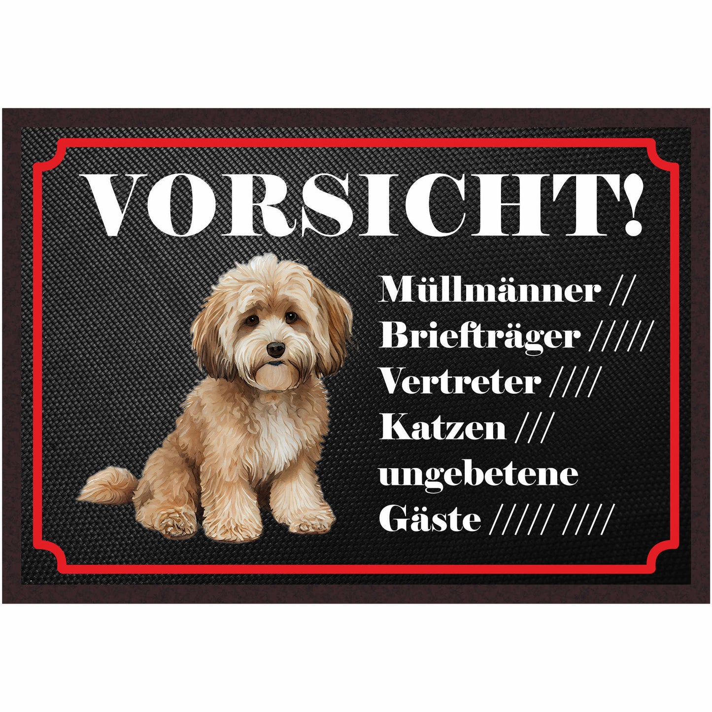 Fussmatte Hund - Maltipoo - 50x35 cm mit lustigem Spruch