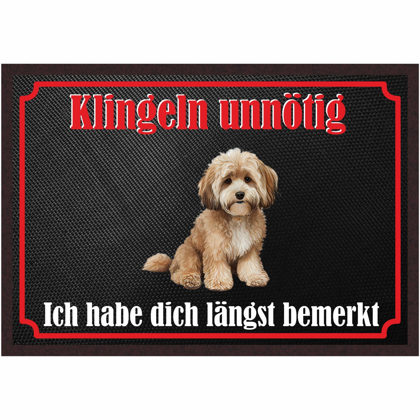 Fussmatte Hund - Maltipoo - 50x35 cm mit lustigem Spruch