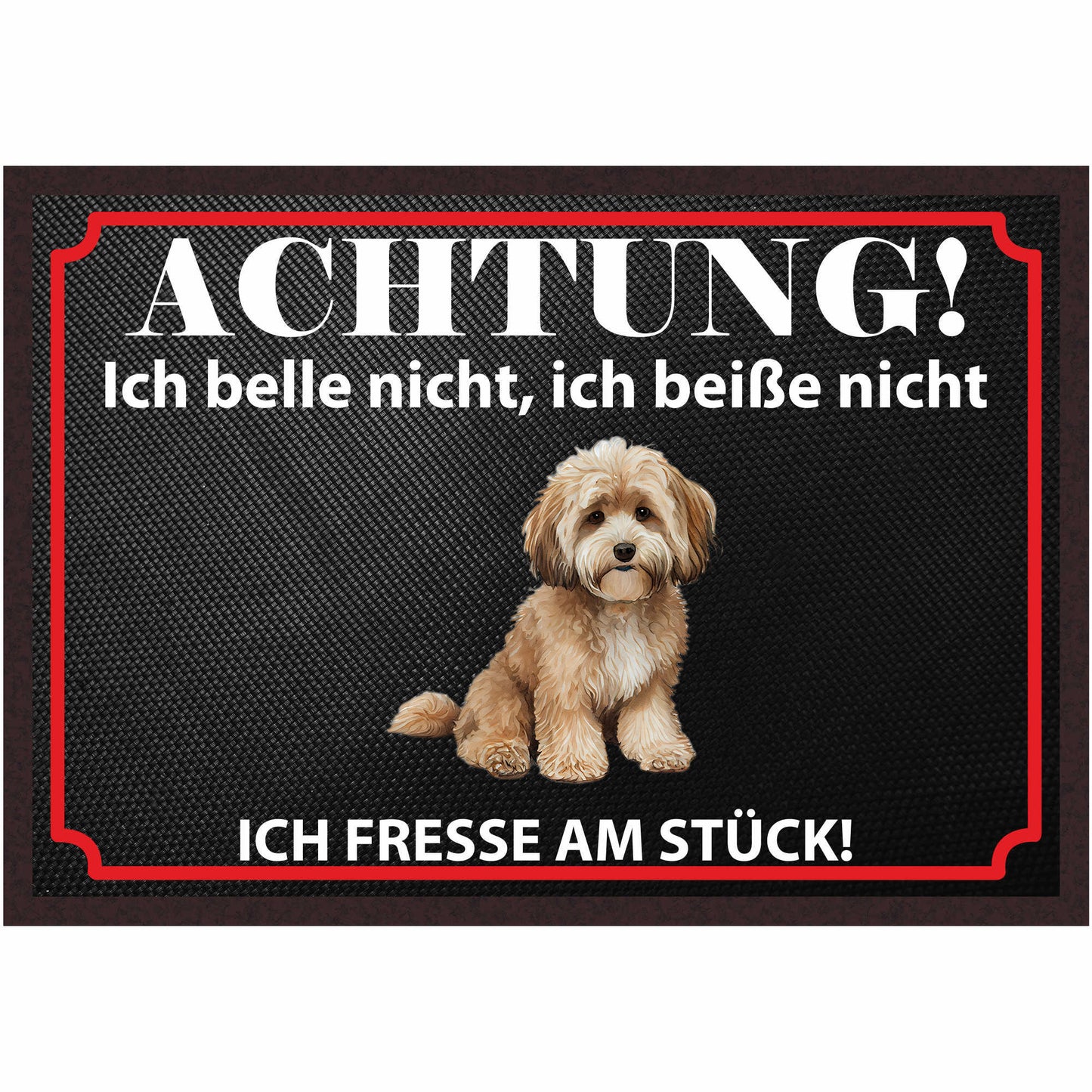 Fussmatte Hund - Maltipoo - 50x35 cm mit lustigem Spruch