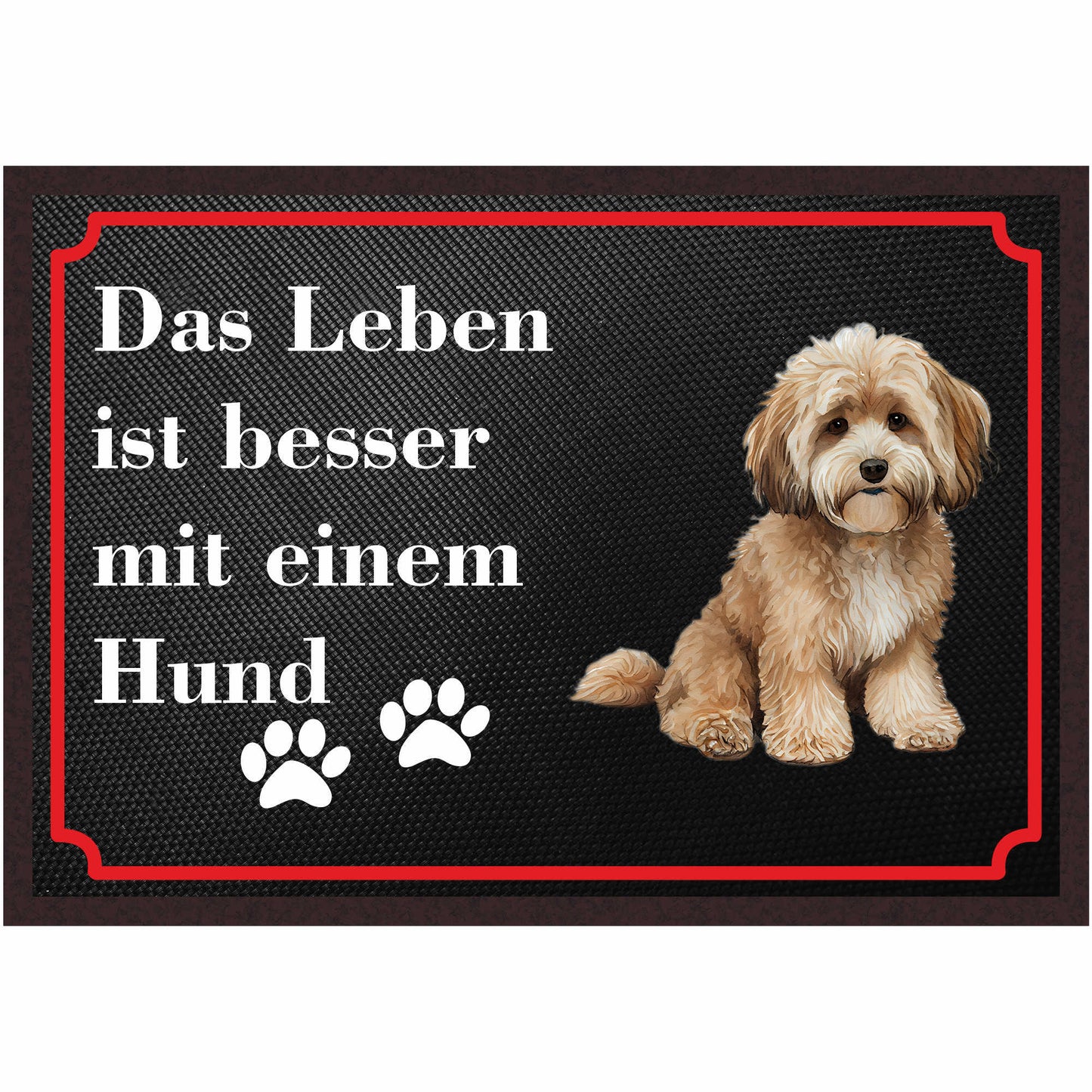 Fussmatte Hund - Maltipoo - 50x35 cm mit lustigem Spruch