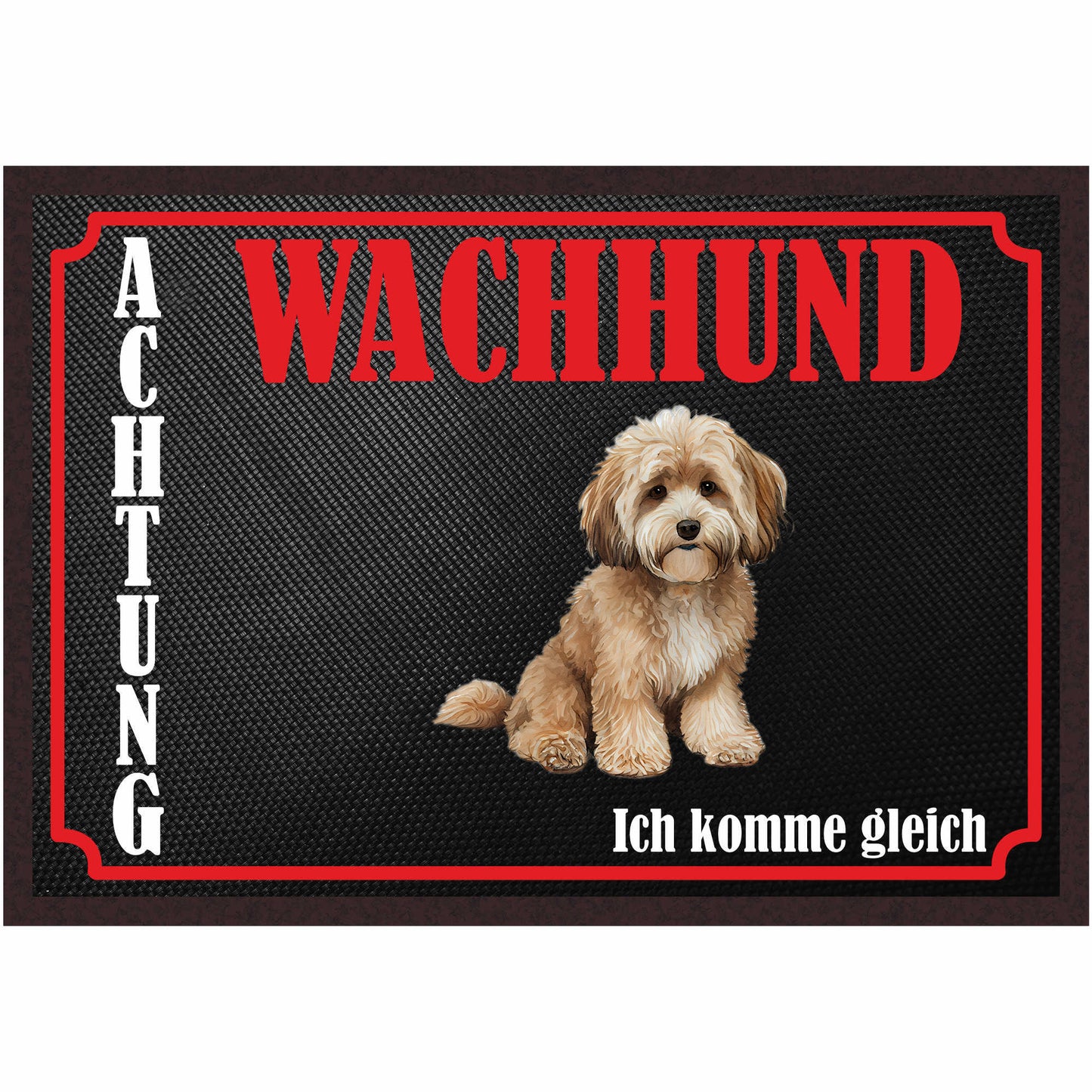 Fussmatte Hund - Maltipoo - 50x35 cm mit lustigem Spruch