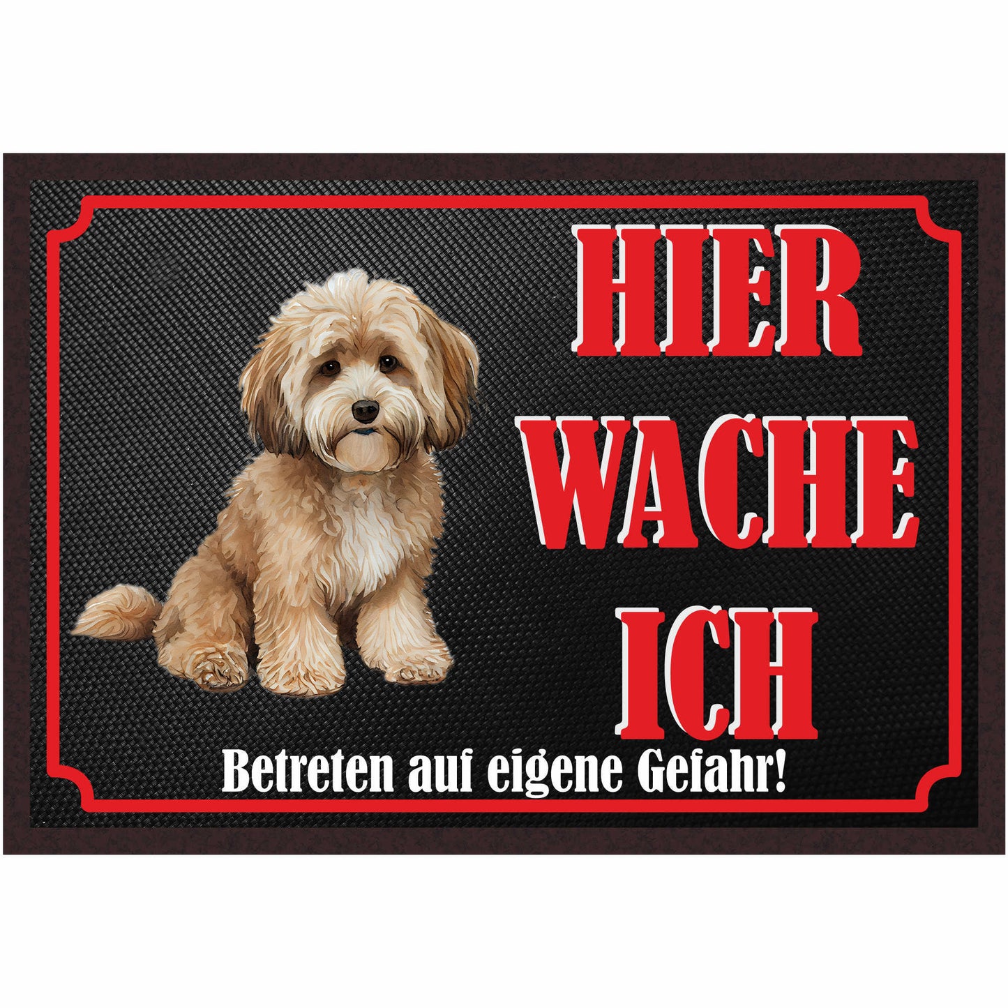 Fussmatte Hund - Maltipoo - 50x35 cm mit lustigem Spruch