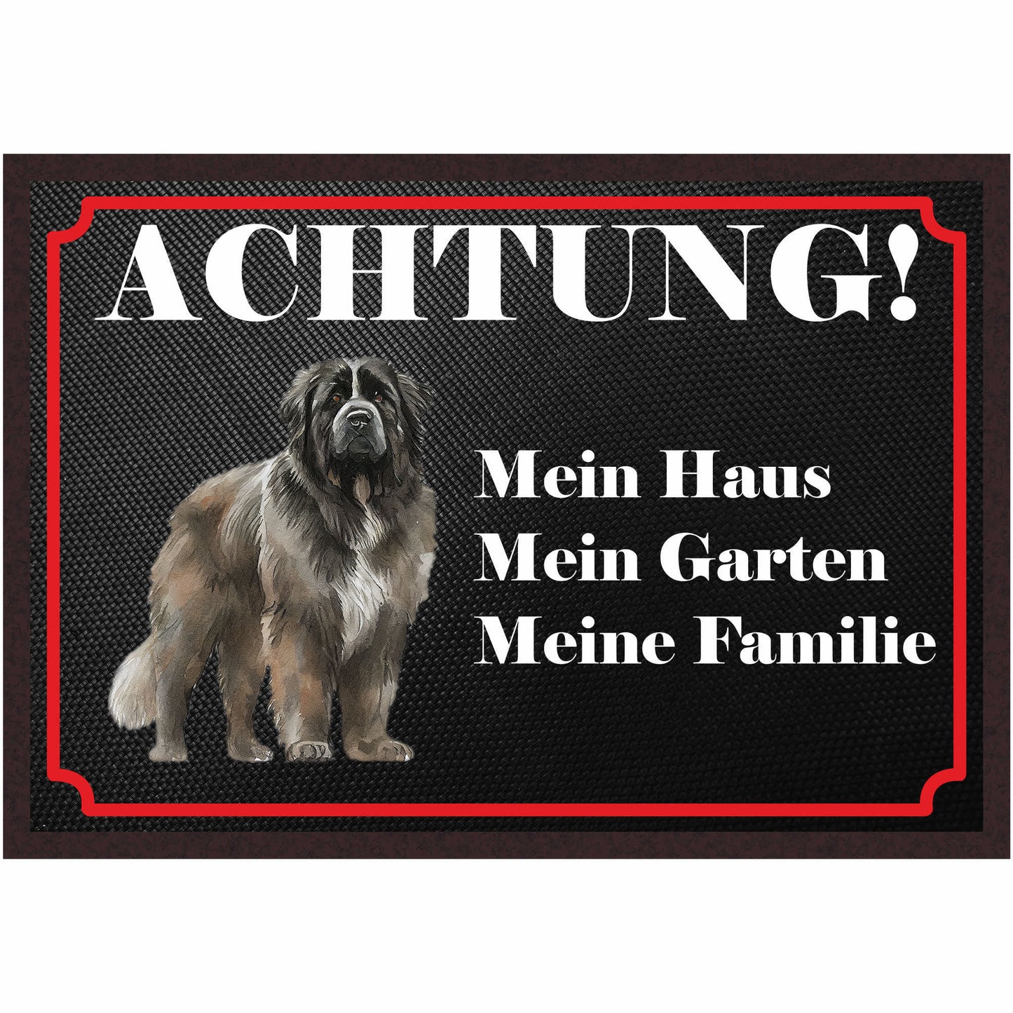 Fussmatte Hund - Neufundländer - 50x35 cm mit lustigem Spruch