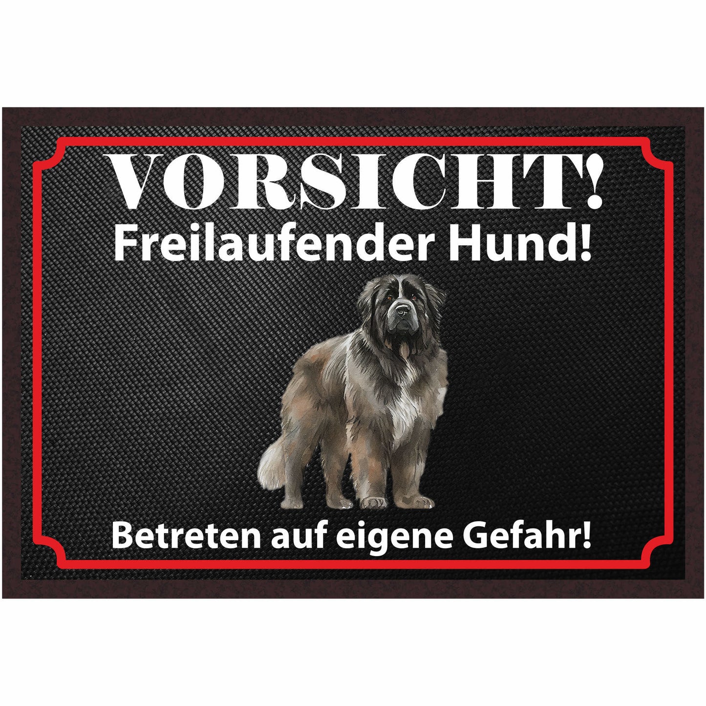 Fussmatte Hund - Neufundländer - 50x35 cm mit lustigem Spruch