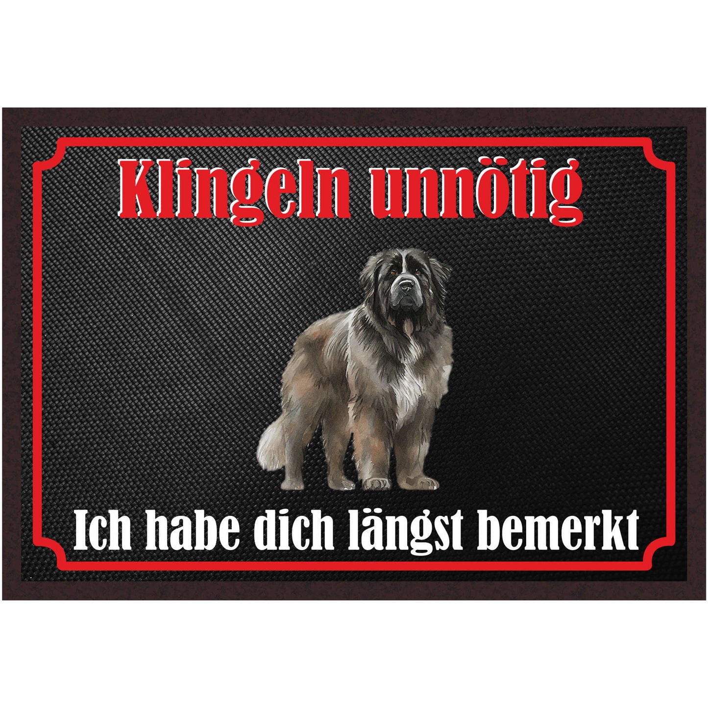 Fussmatte Hund - Neufundländer - 50x35 cm mit lustigem Spruch