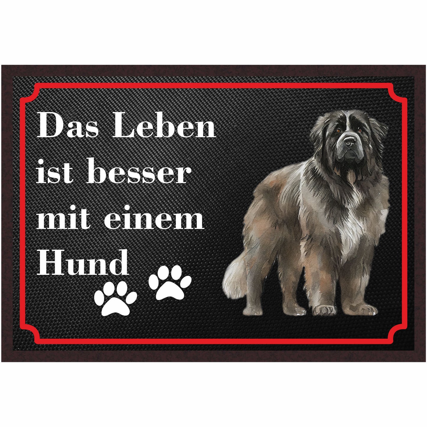 Fussmatte Hund - Neufundländer - 50x35 cm mit lustigem Spruch