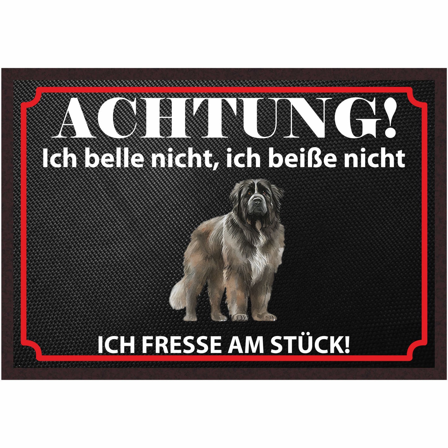 Fussmatte Hund - Neufundländer - 50x35 cm mit lustigem Spruch