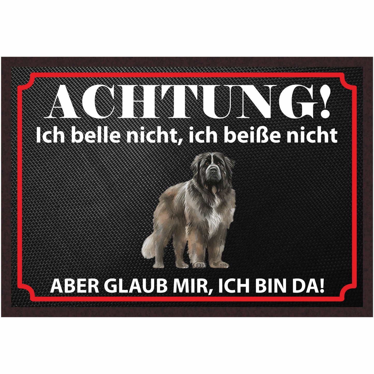 Fussmatte Hund - Neufundländer - 50x35 cm mit lustigem Spruch