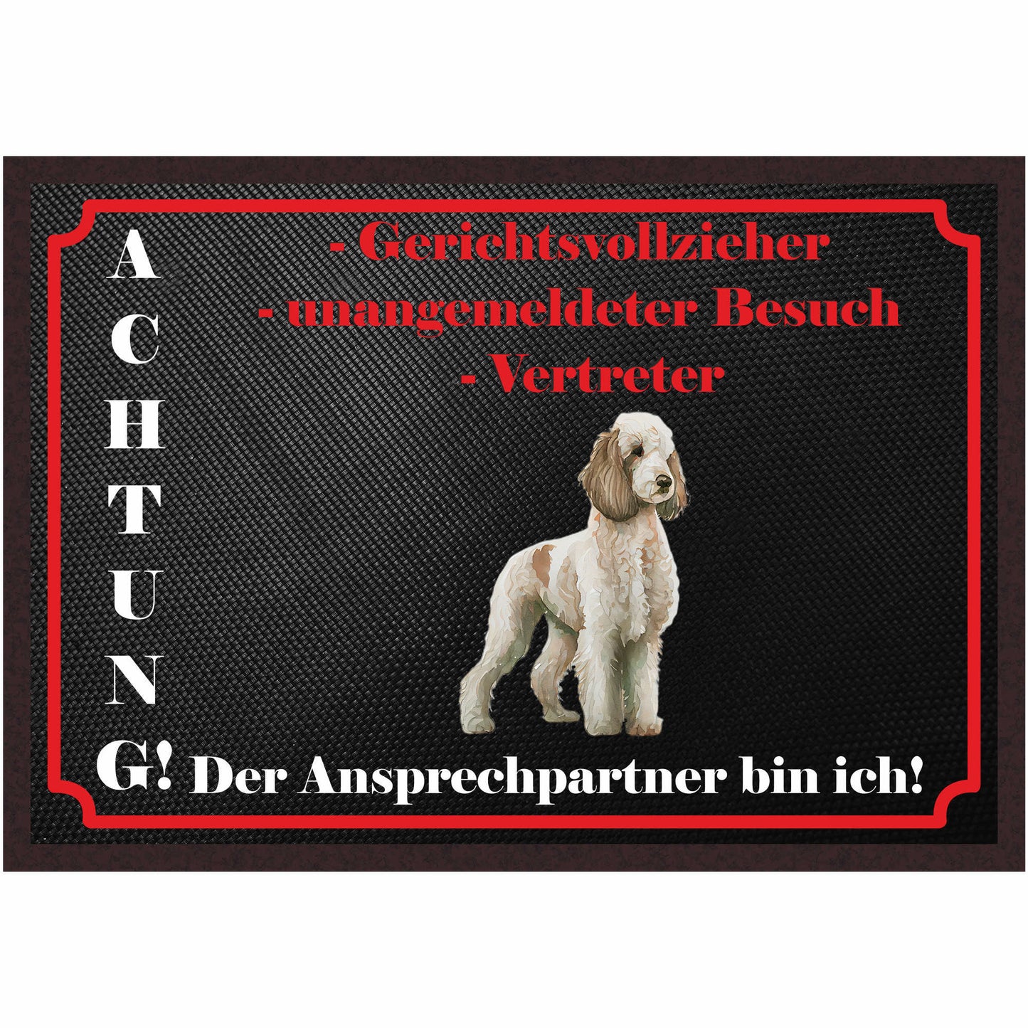 Fussmatte Hund - Pudel - 50x35 cm mit lustigem Spruch