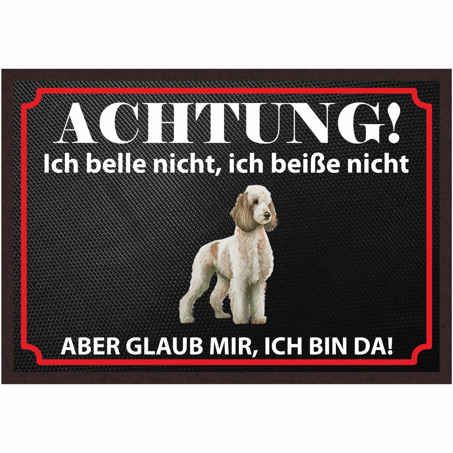 Fussmatte Hund - Pudel - 50x35 cm mit lustigem Spruch