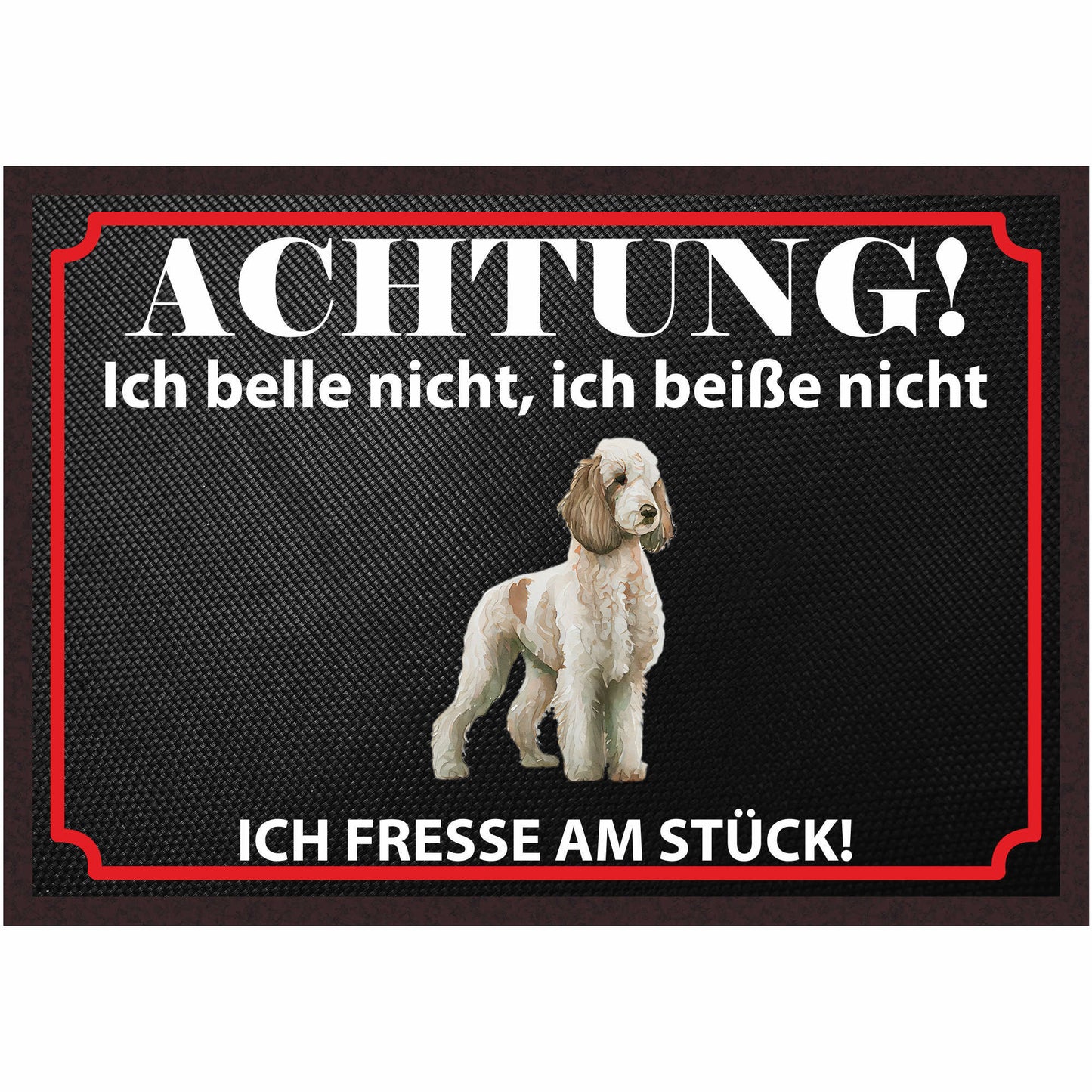 Fussmatte Hund - Pudel - 50x35 cm mit lustigem Spruch