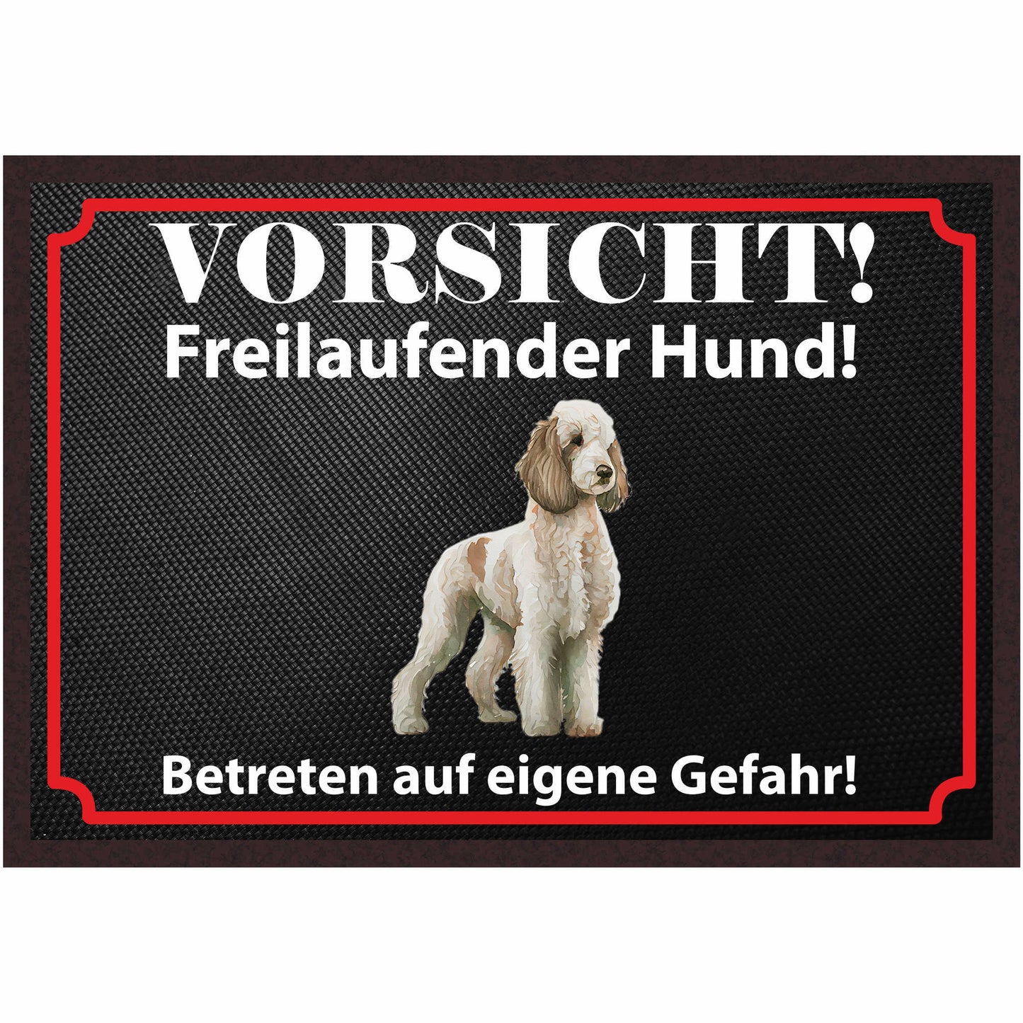 Fussmatte Hund - Pudel - 50x35 cm mit lustigem Spruch