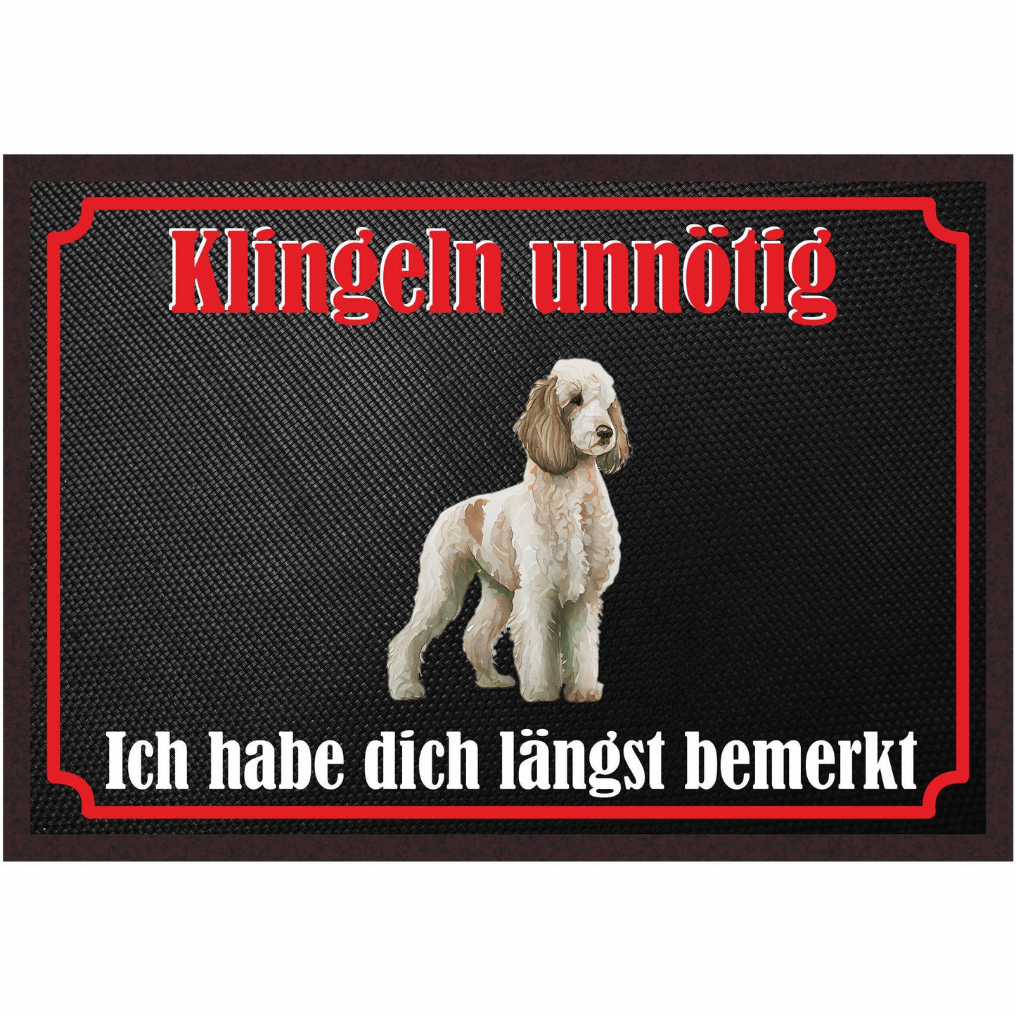 Fussmatte Hund - Pudel - 50x35 cm mit lustigem Spruch