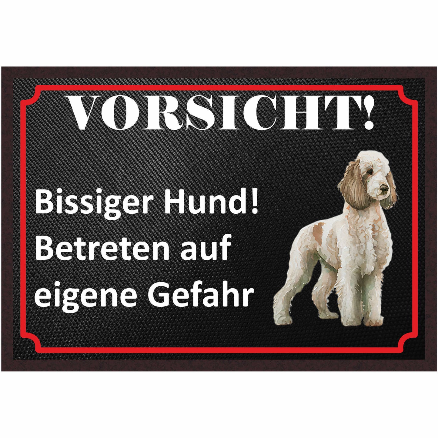 Fussmatte Hund - Pudel - 50x35 cm mit lustigem Spruch