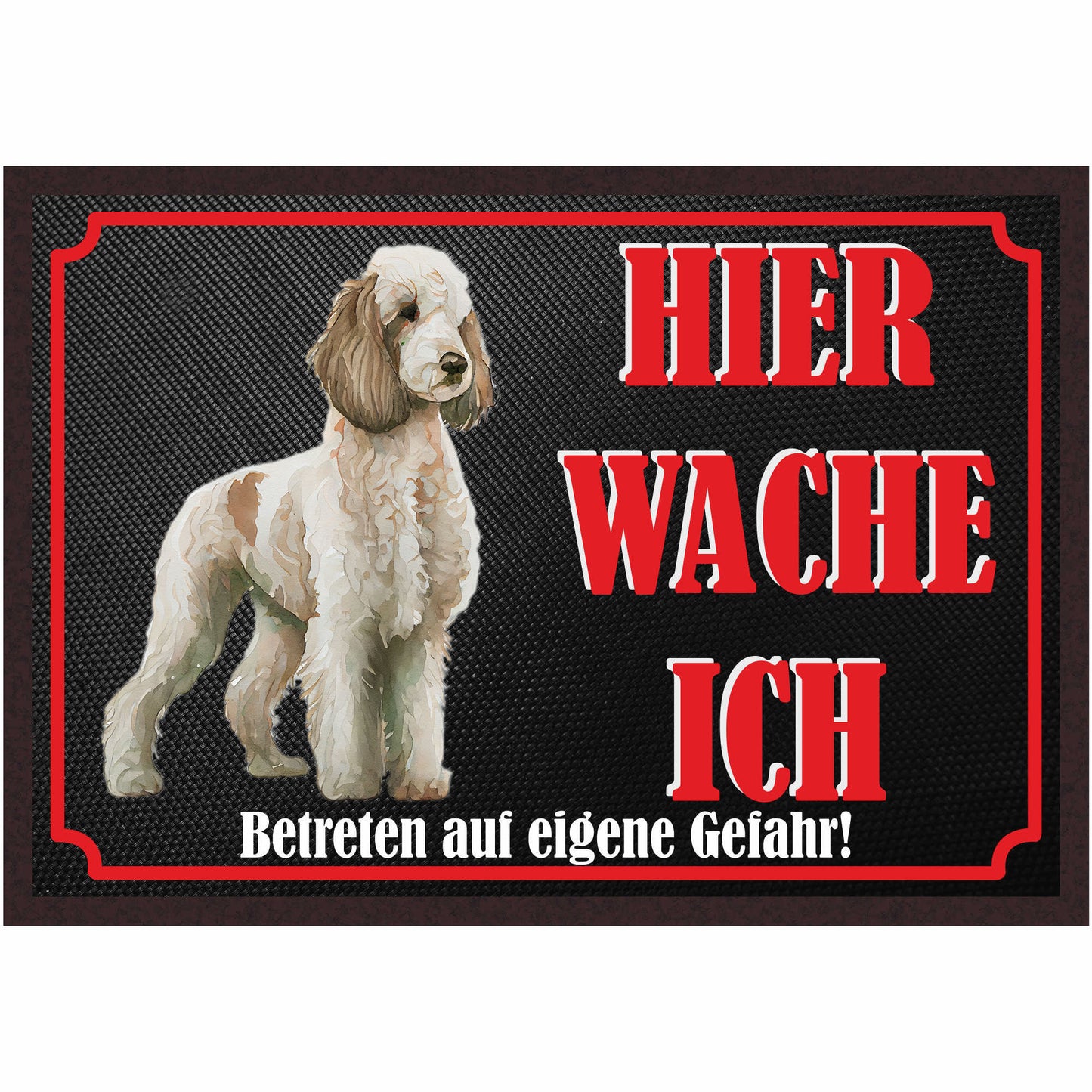 Fussmatte Hund - Pudel - 50x35 cm mit lustigem Spruch