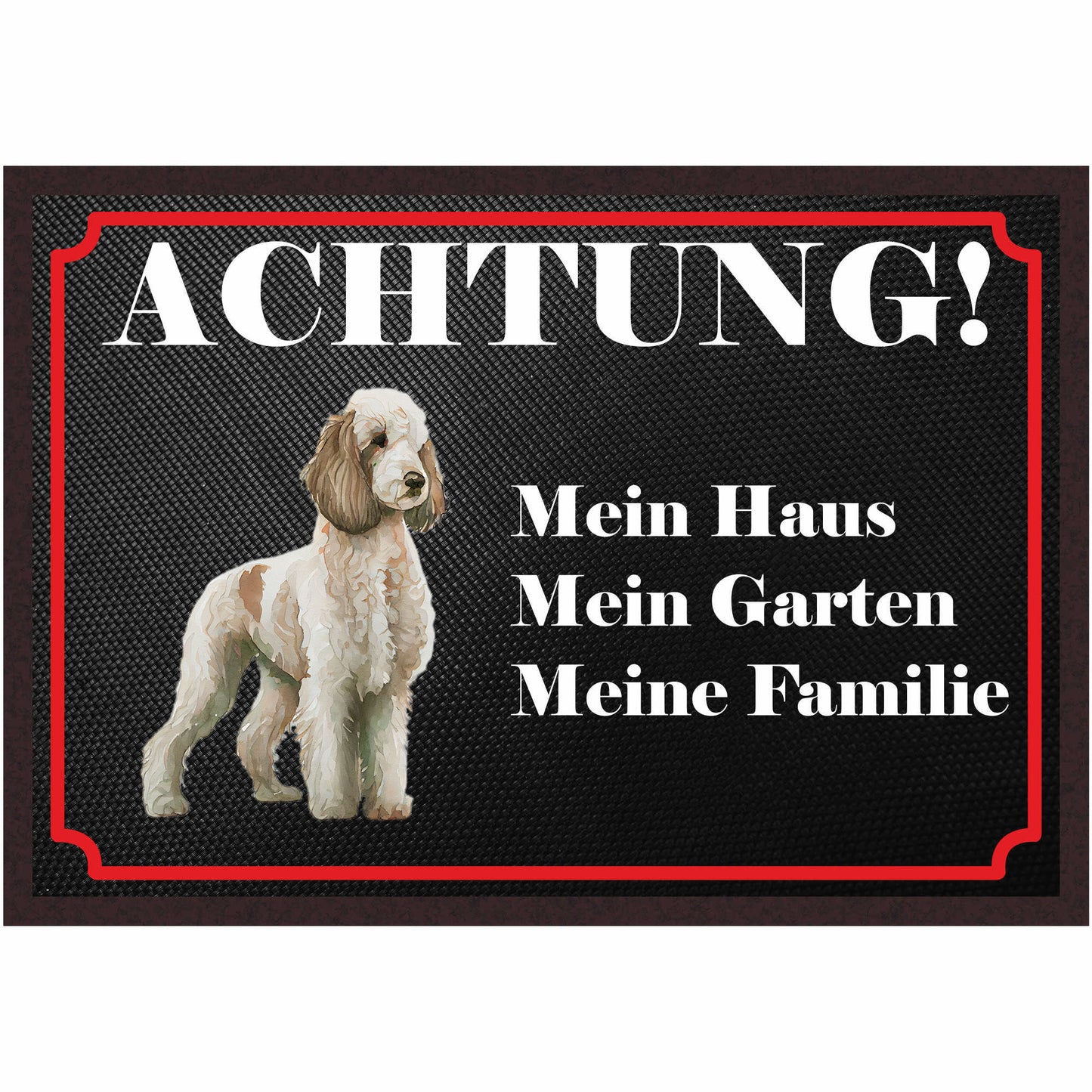 Fussmatte Hund - Pudel - 50x35 cm mit lustigem Spruch