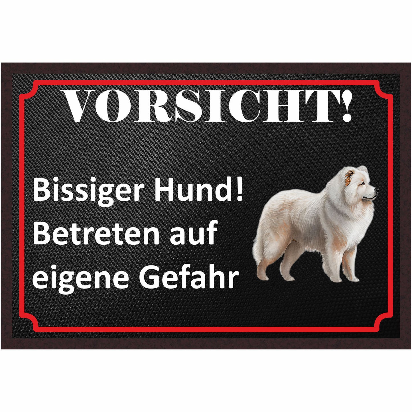 Fussmatte Hund - Samoyed Windhund - 50x35 cm mit lustigem Spruch