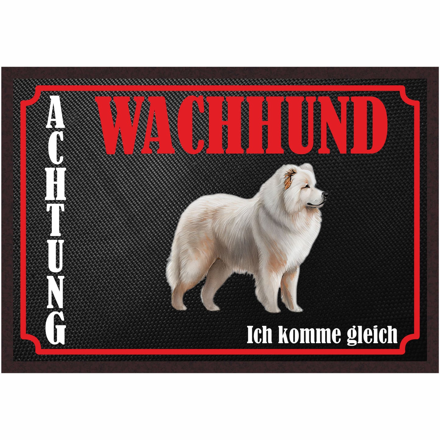 Fussmatte Hund - Samoyed Windhund - 50x35 cm mit lustigem Spruch