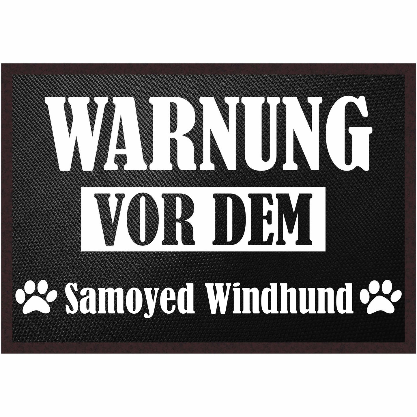 Fussmatte Hund - Samoyed Windhund - 50x35 cm mit lustigem Spruch