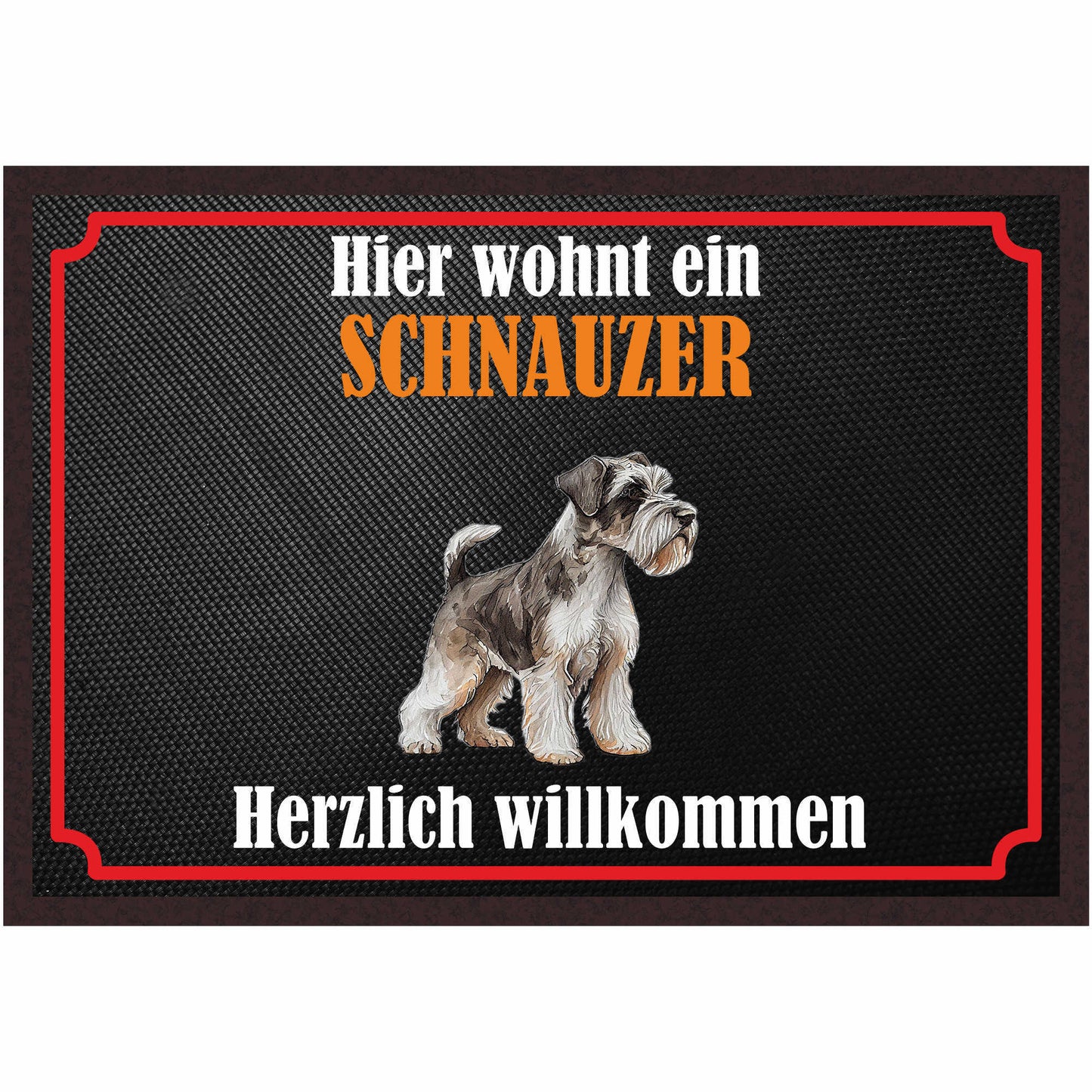 Fussmatte Hund - Schnauzer - 50x35 cm mit lustigem Spruch