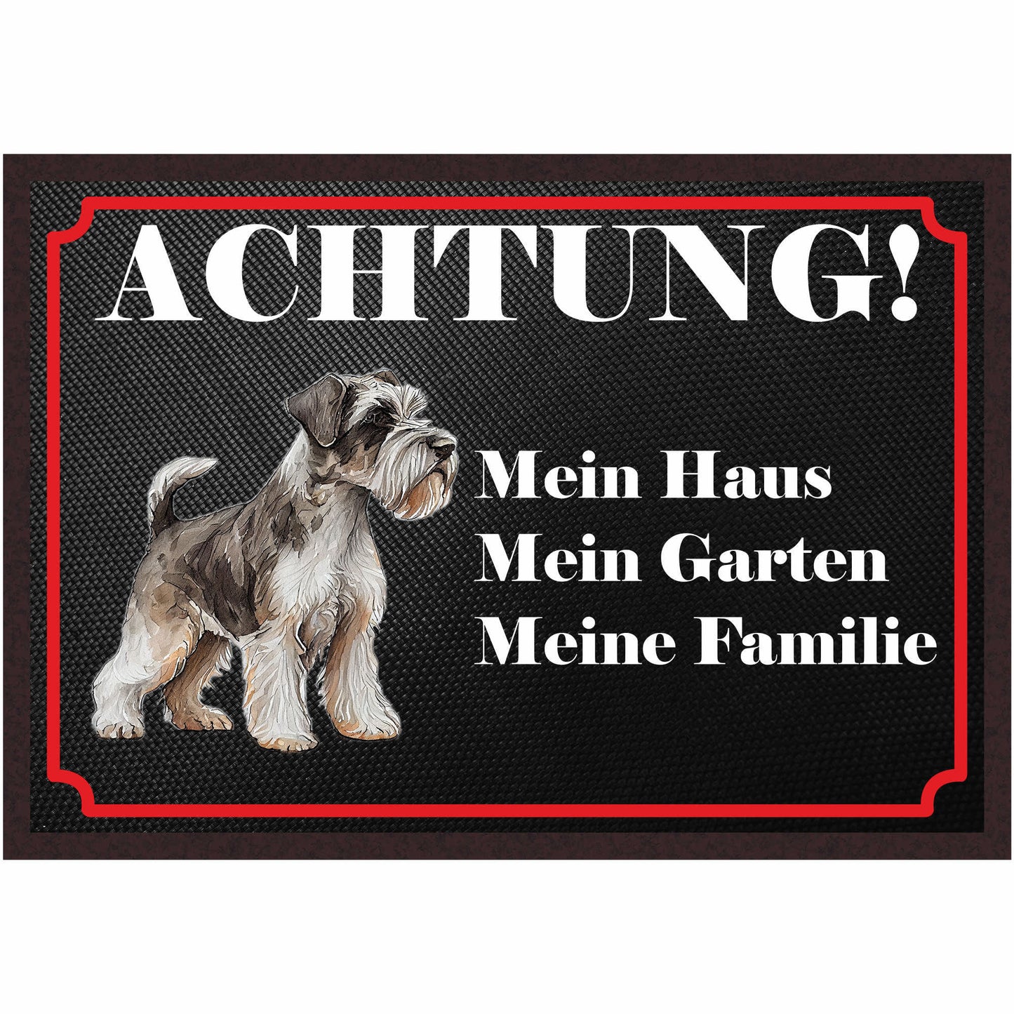 Fussmatte Hund - Schnauzer - 50x35 cm mit lustigem Spruch