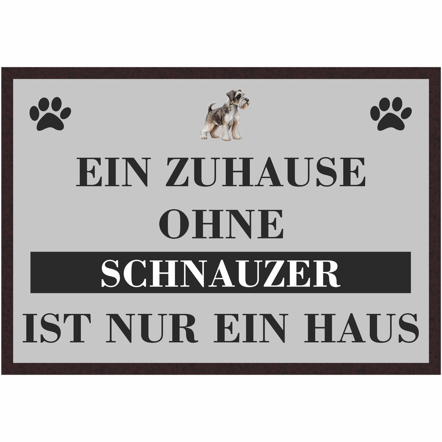 Fussmatte Hund - Schnauzer - 50x35 cm mit lustigem Spruch