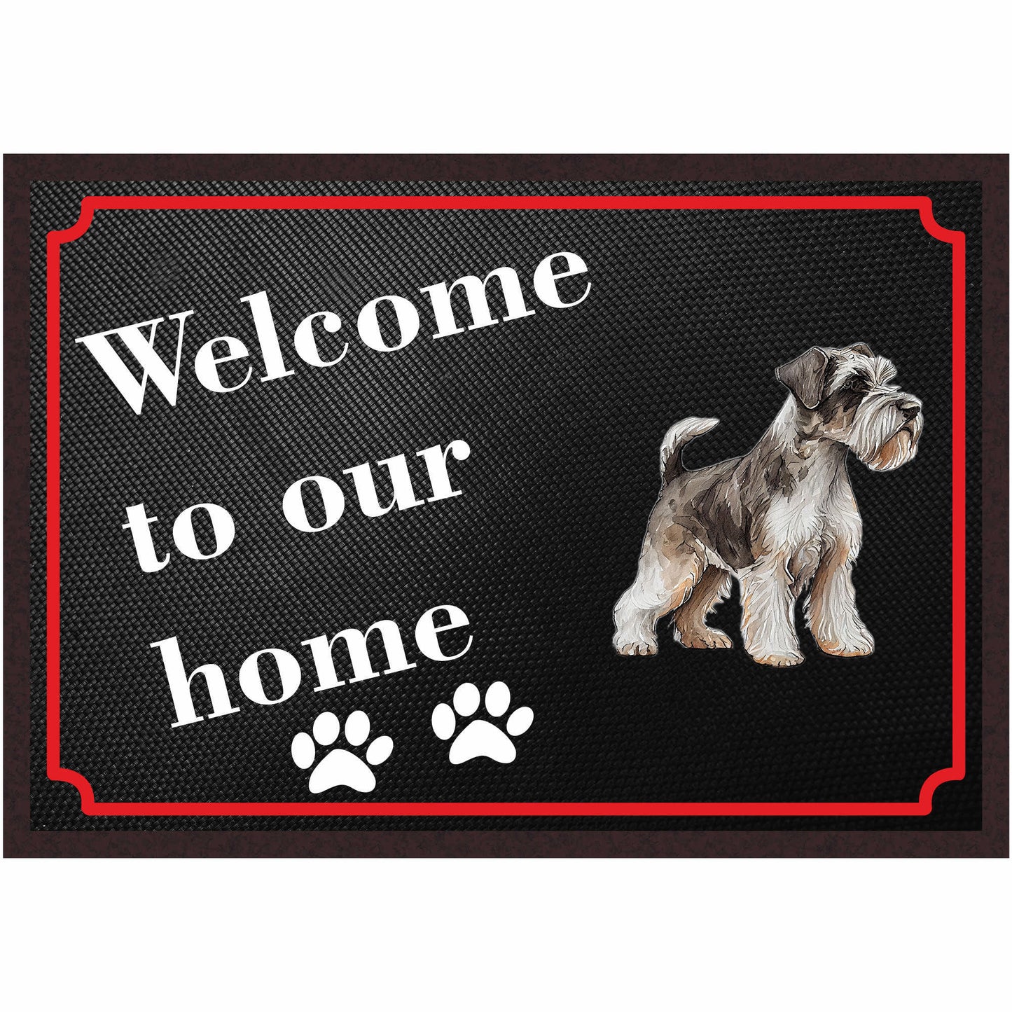 Fussmatte Hund - Schnauzer - 50x35 cm mit lustigem Spruch