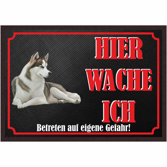 Fussmatte Hund - Sibirischer Husky - 50x35 cm mit lustigem Spruch