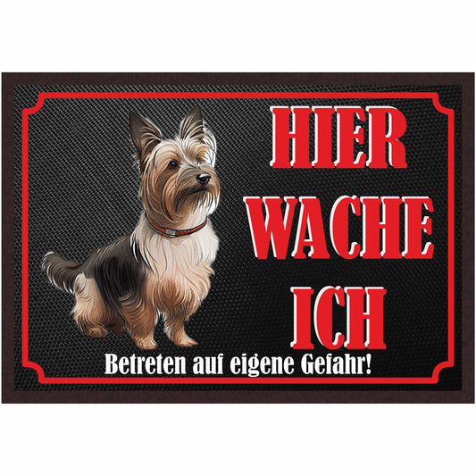 Fussmatte Hund - Yorkshire Terrier - 50x35 cm mit lustigem Spruch