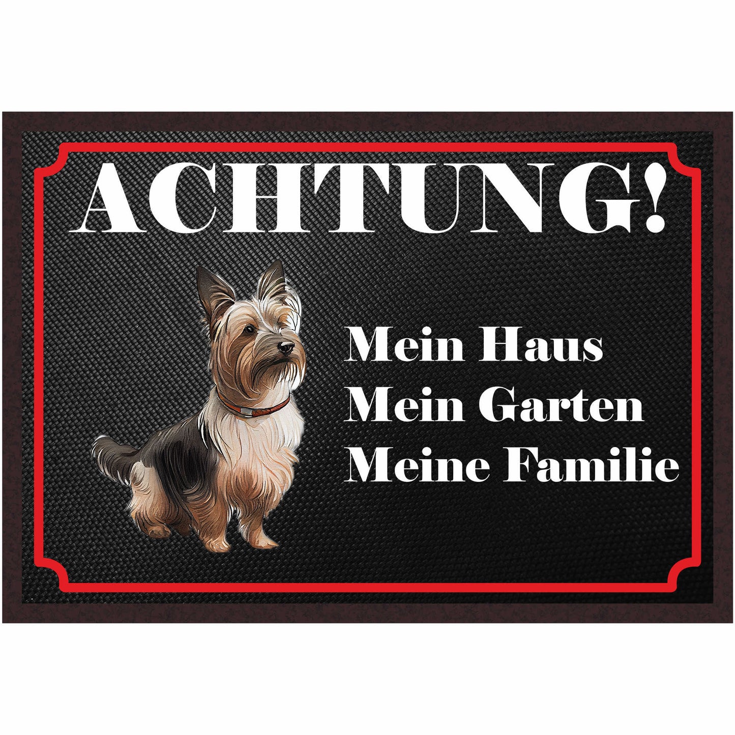 Fussmatte Hund - Yorkshire Terrier - 50x35 cm mit lustigem Spruch