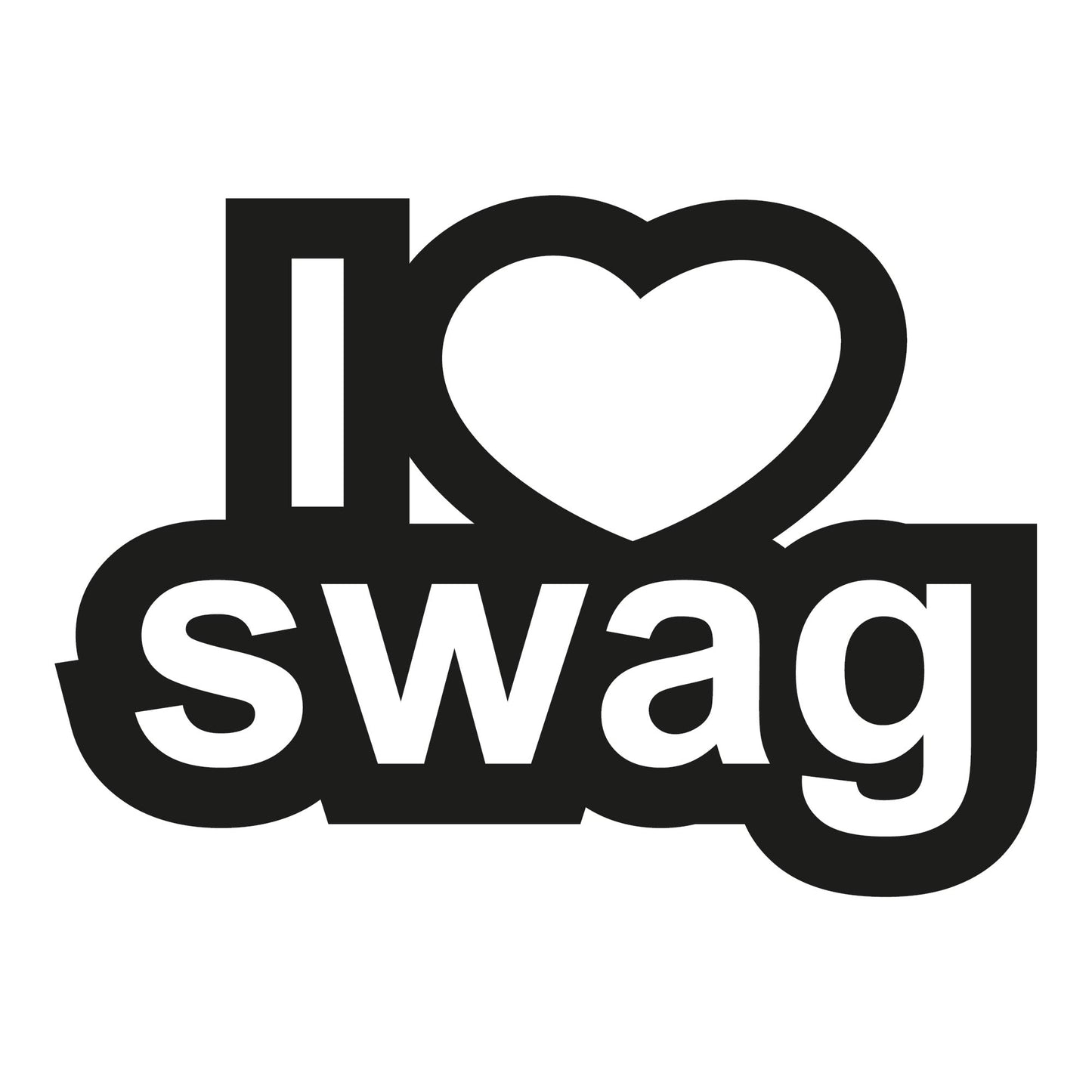 Autoaufkleber - I love swag - 210x150mm