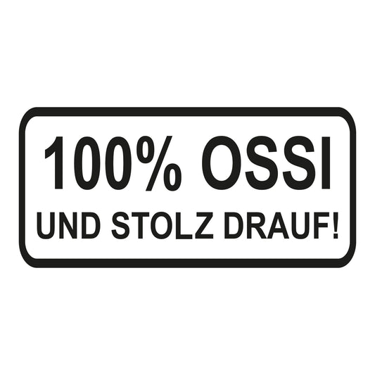 Autoaufkleber - 100% ossi und stoiz drauf! - 210x100mm